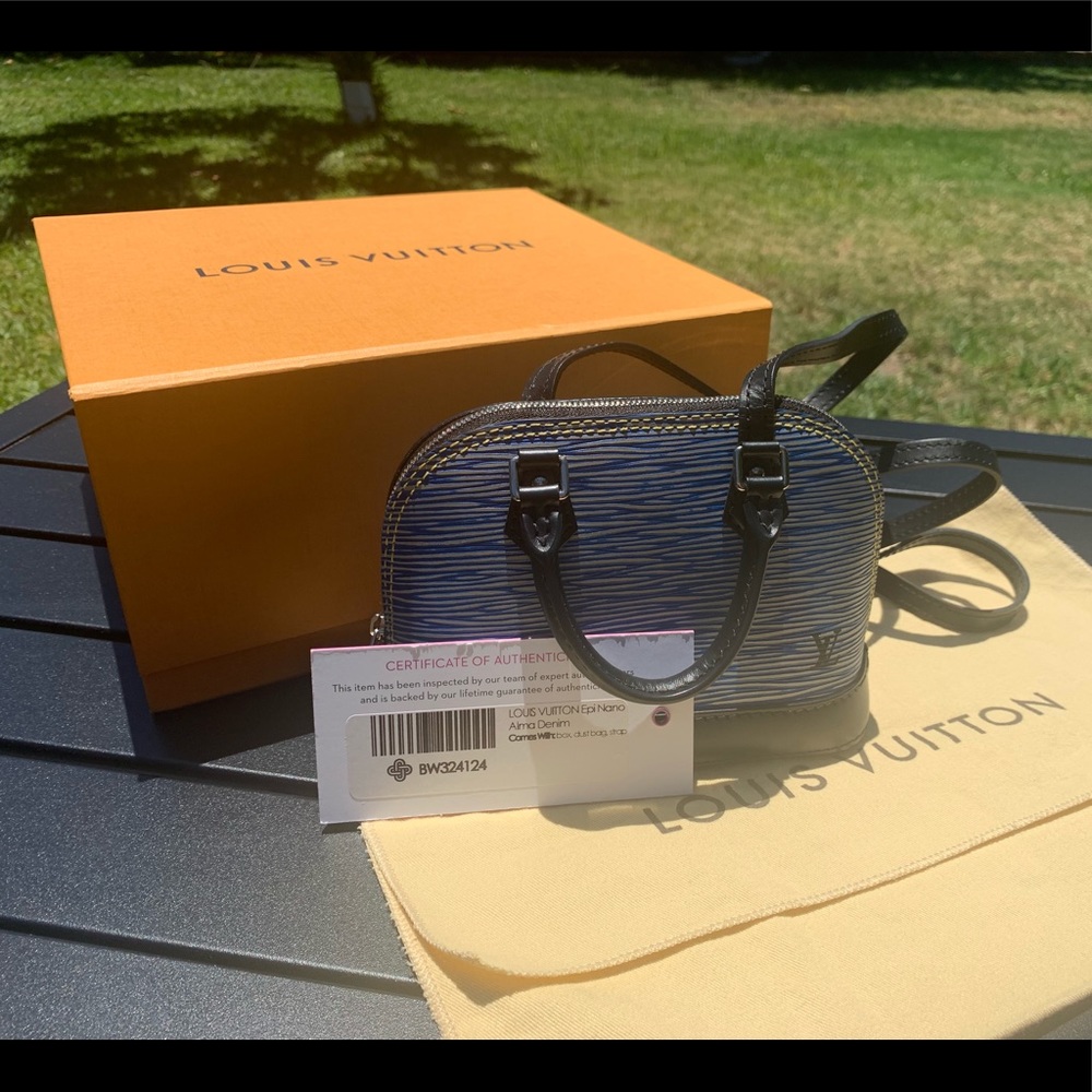 Louis Vuitton Epi Nano Alma Denim